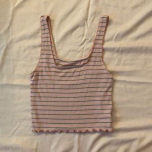 Soft and sexy Pink white and grey tank